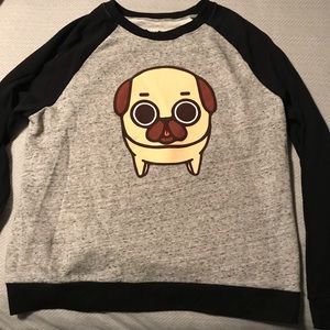 Pug sweatshirt!! Puglie! Size XL